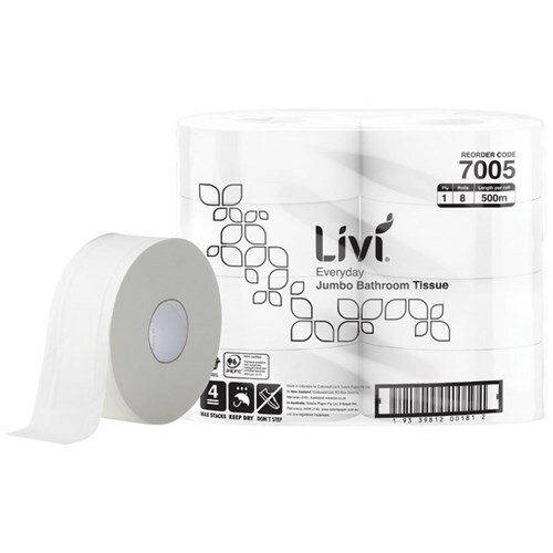 Jumbo rolls 1ply, 500m Livi Basics