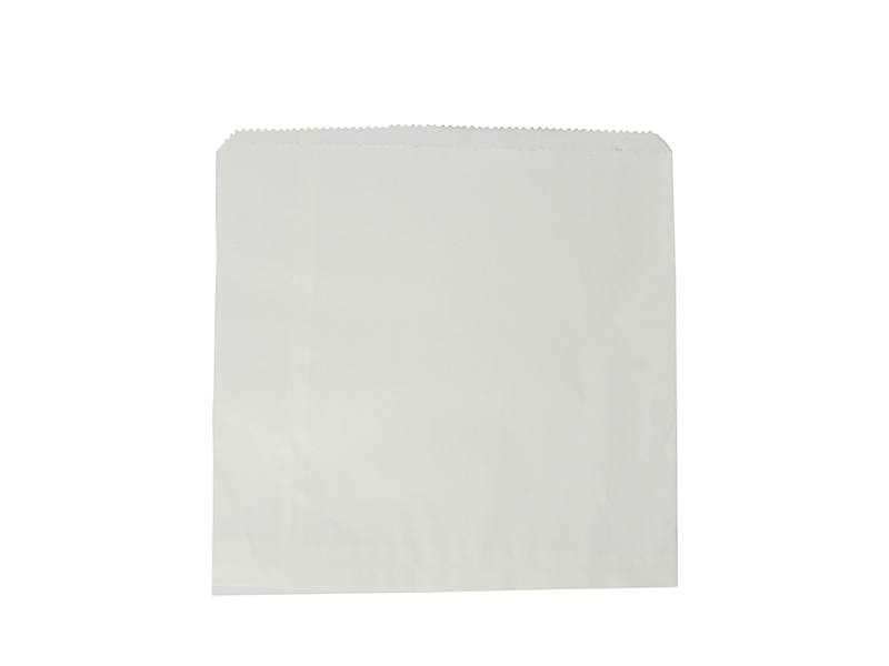 Kraft Flat Bag White recycled 216x216mm - Vegware
