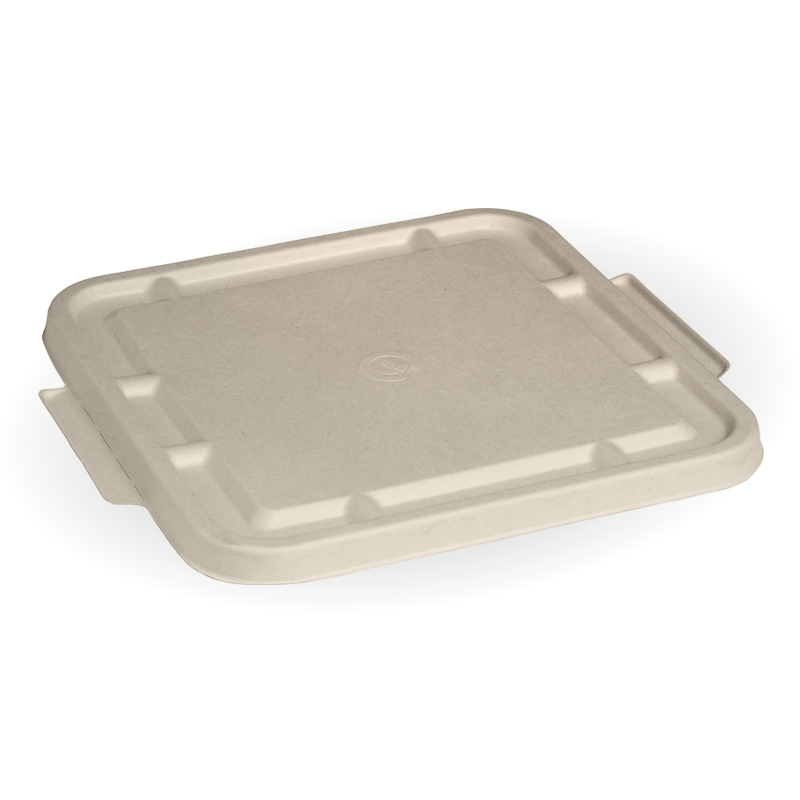3-Compartment Natural Large BioCane Takeaway Lid - BioPak