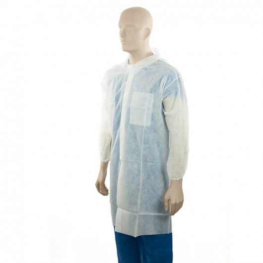 PP Lab Coat - 1 Pocket - White - Large - Bastion