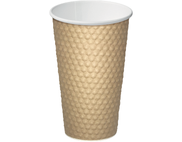 16oz Brown Dimple' Paper Hot Cup - Castaway