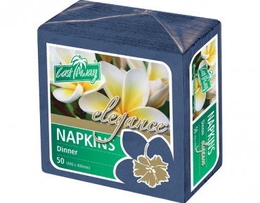 Elegance' Dinner Napkins, Quarter Fold, Dark blue - Castaway