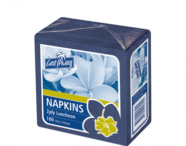 2 Ply Luncheon Napkins, Quarter Fold, Dark Blue - Castaway