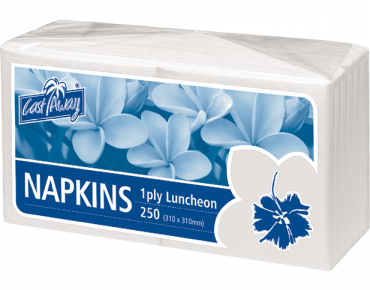 1 Ply Luncheon Napkins, Quarter Fold, White - Castaway
