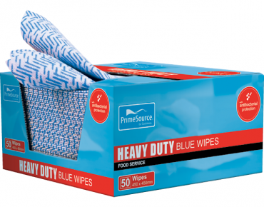 PrimeSource' Easy-Pick' Heavy Duty Wipes, Dispenser Box, Blue - Castaway