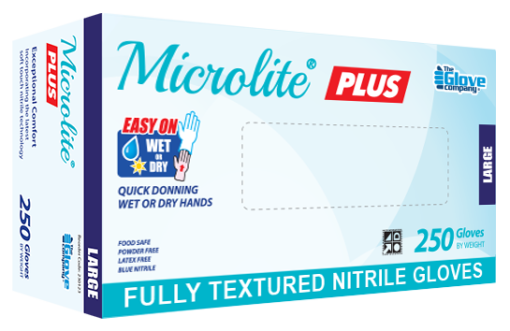 TGC Nitrile Gloves PowderFree Microlite Plus XLarge Pack 250