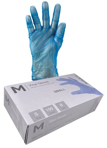 Vinyl Gloves PowderFree Blue SMALL - Matthews