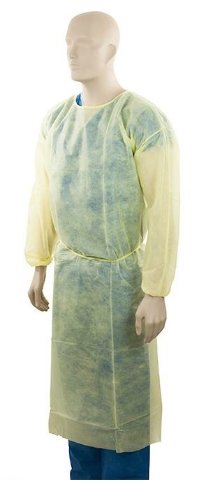 Isolation Gown Polypropylene Yellow 1200x1400mm - Matthews