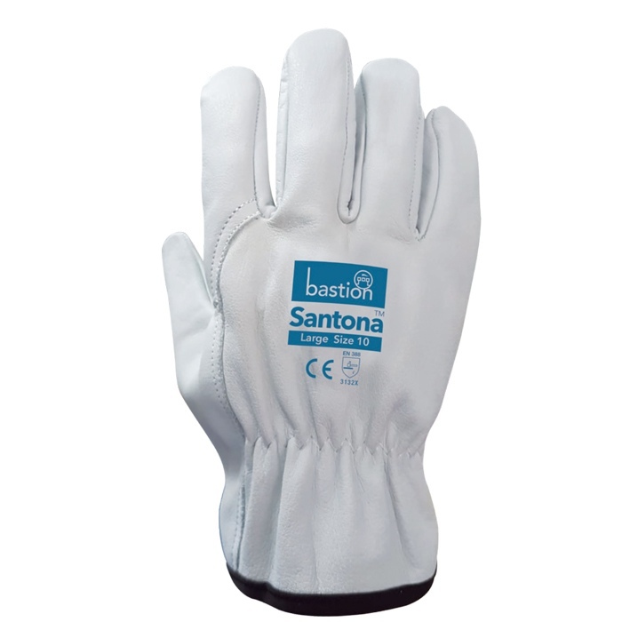 Cow Grain Natural Leather, Riggers Glove Santona XX-Large - Bastion