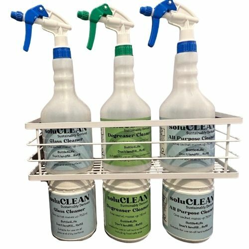 Wall dispenser for soluCLEAN cleaning sachets - 3 tub system