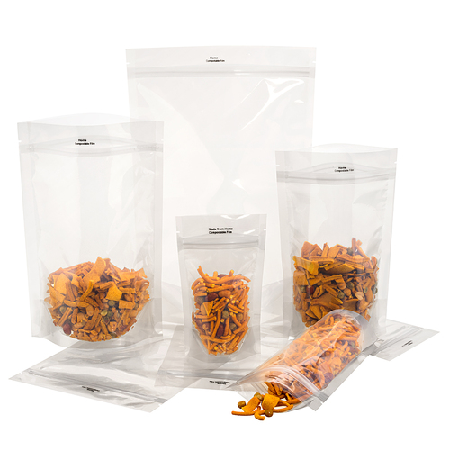 Standup Pouch Compostable Clear 250g 160x230x90mm