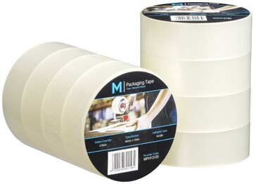 Regular Acrylic Packaging Tape - Clear, 36mm x 100m x 45mu Matthews
