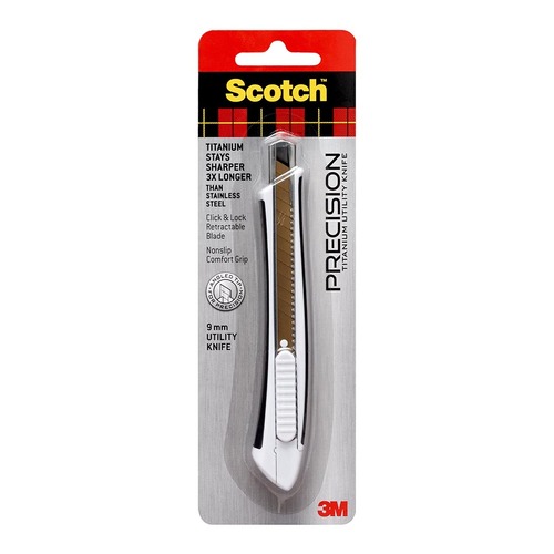 Scotch Utility Knife TI-KS 9mm Small White