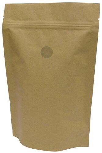 Coffee Bag 250g Stand Up Pouch Brown Kraft Beanshield Vent - Castaway