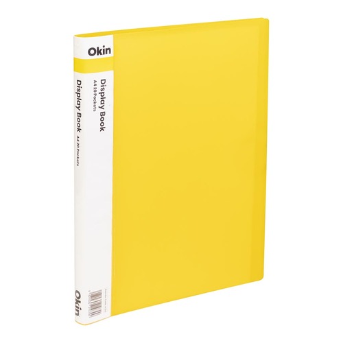 Icon Display Book A4 with Insert Spine 20 Pocket Yellow