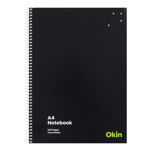 Okin Spiral Notebook A4 Soft cover 240 pg