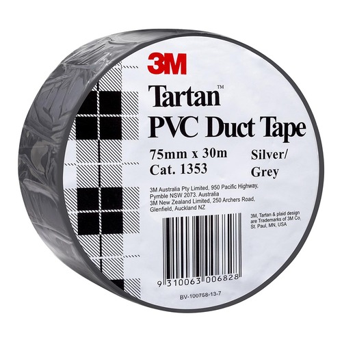 3M Tartan Duct Tape 1353 Silver Grey 75mm x 30m