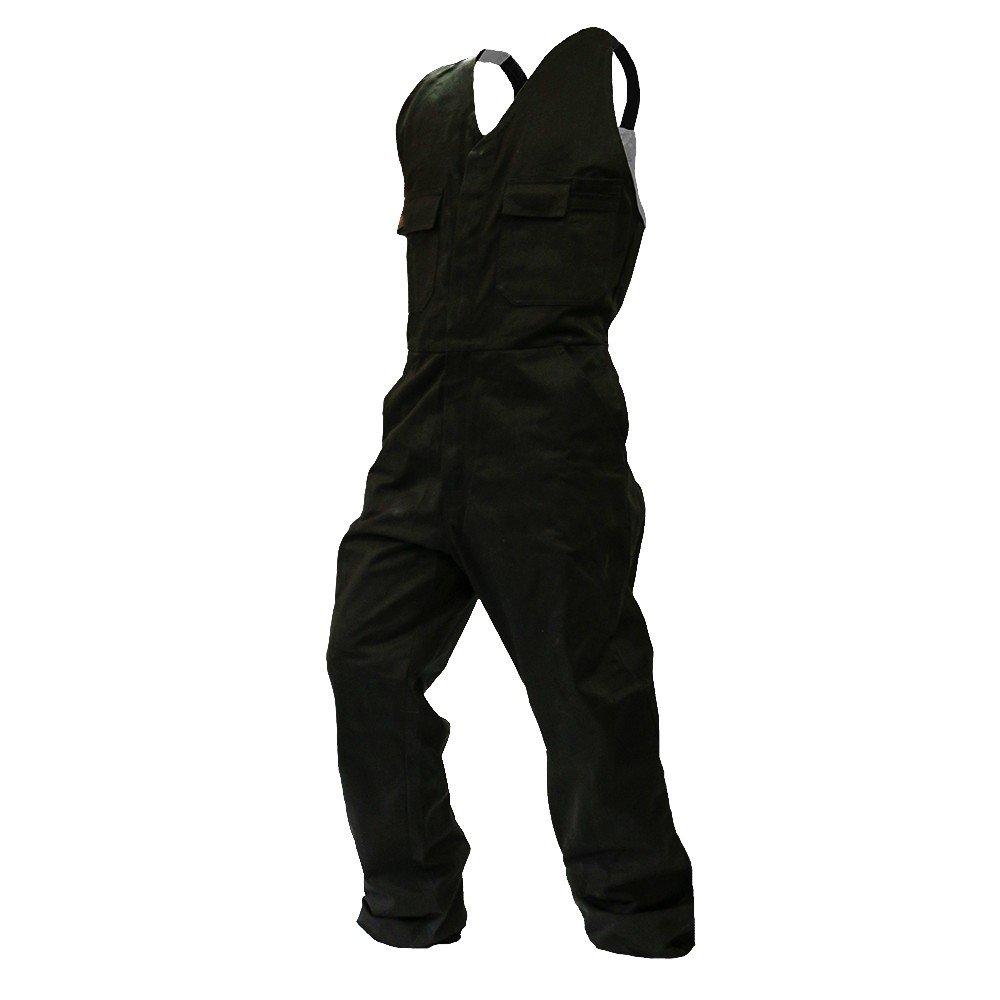Overall Action Bib, 300Gsm Cotton, Black-Size 4