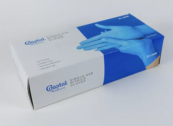 Nitrile Gloves Blue 240mm X-Large - Coastal