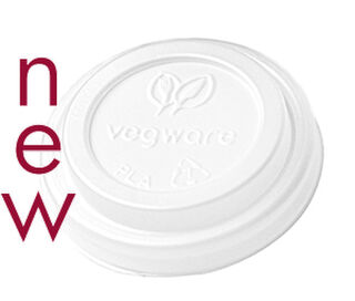 Hot Cup Lid 62mm CPLA (Fits 4oz Cup), Carton 2000 - Vegware