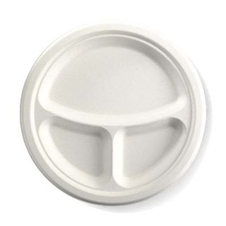 Plate Round 10" 3-comp BioCane - BioPak