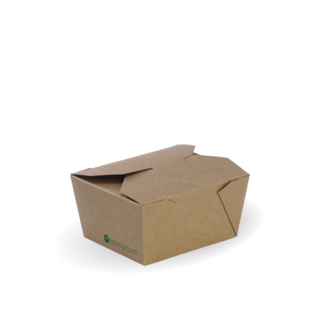 Small lunch box - FSC Mix - printed kraft-look  - Biopak