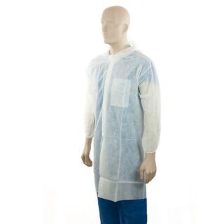PP Lab Coat - 1 Pocket - White - Medium - Bastion