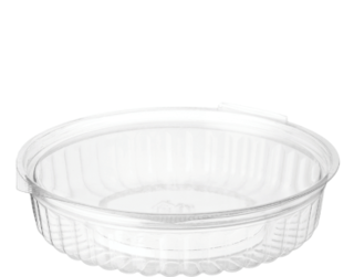 Eco-Smart' Clearview' Food Bowls 20 oz Hinged Flat Lid, Clear - Castaway