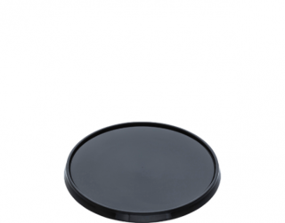 Locksafe' Round Tamper Evident Container Lids (suit 300-1120ml cont), Black - Castaway