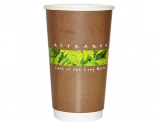 16oz Flora Double Wall Paper Hot Cup