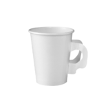 280ml/8oz Single Wall Paper Hot Cup with Handles, White - Castaway