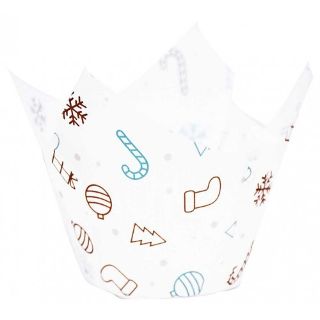 Texas Muffin Wrap - Candy Cane - Confoil