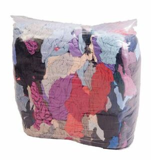 Coloured T-Shirt Rags Assorted, 10.0kg Bag A Grade - Matthews