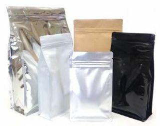 Flat Bottom with Zipper Food Pouch 1Kg Silver Matt 195X90X295mm Carton 500