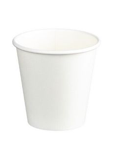 Single Wall PE Paper Hot Cups - White, 6oz, 230ml  - Matthews