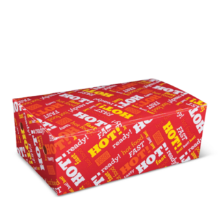 Large Snack Box (50s) Hot Food Fast 200 x 115 x 70   - Detpak