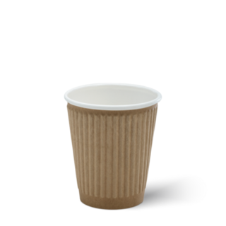 RIPPLE REFINED' 8oz Hot Cup Brown 80mm   - Detpak