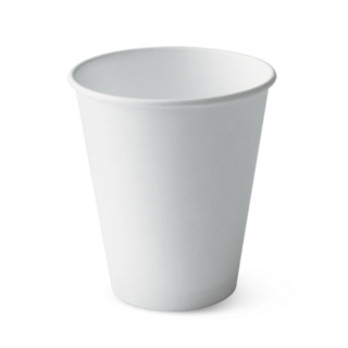 12oz Single Wall Hot Cup White 89mm   - Detpak