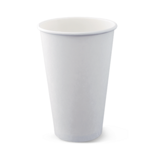 16oz Single Wall Hot Cup White 89mm   - Detpak