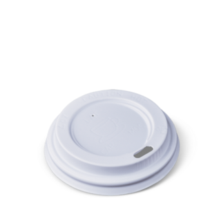 4oz Hot Cup Lid White Fits: 62mm cup   - Detpak