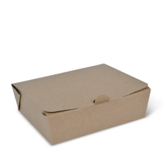 Large Takeaway Box (1000ml) Brown 157 x 125 x 49   - Detpak