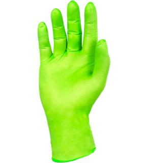 Neon Green Nitrile Gloves MEDIUM - TGC