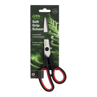 Icon Scissors Soft Grip 7.5 Inch Black Handle