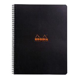 Rhodia Classic Notebook Spiral A4+ Grid Black