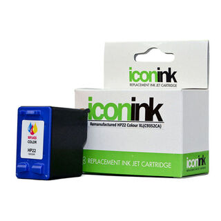 Icon Remanufactured HP 22 Colour XL Ink Cartridge (C9352CA)